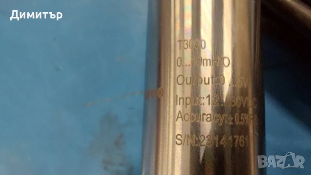 Потопяем трансмитер за налягане ниво H2O воден стълб 0-10м T3000, снимка 2 - Други машини и части - 49869885