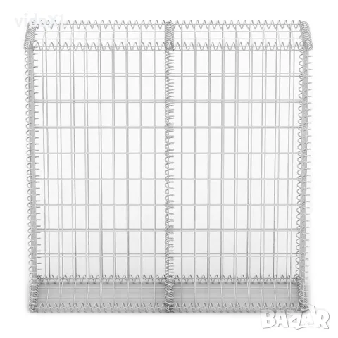 vidaXL Габион кошница с капаци, поцинкована тел, 100x100x30 см, снимка 5 - Огради и мрежи - 56146014