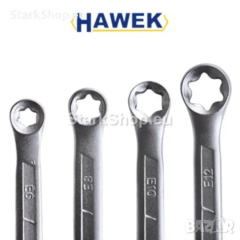 Ключове E-TORX Блистер Комплект 4 броя HAWEK, снимка 3 - Ключове - 50316836