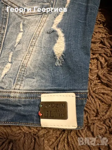 Уникално, късо, дънково яке, снимка 2 - Якета - 49518592