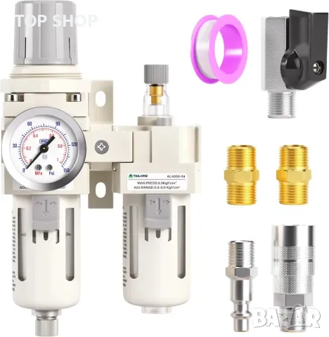 Подготвителна група с регулатор за въздух TAILONZ AW 4000-4/ AL 4000-4, снимка 4 - Подемници - 48633907