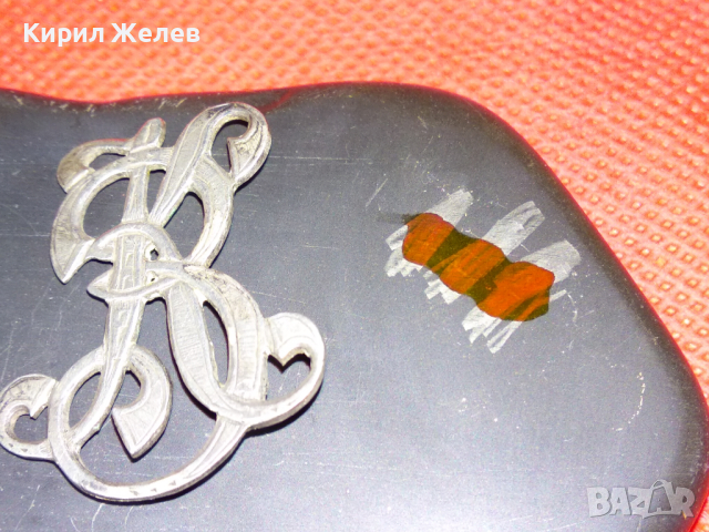 СТАРИННА АР НУВО СРЕБЪРНА АПЛИКАЦИЯ МОНОГРАМ КОКАРДА с Букви KR РЪЧНА ОРНАМЕНТИРАНА ИЗРАБОТКА 43280, снимка 9 - Антикварни и старинни предмети - 44664342
