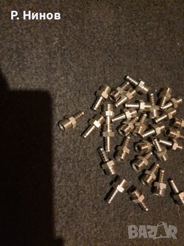 фитинги неръждавейка на 1/2" към въздушен маркуч 10 мм, снимка 1