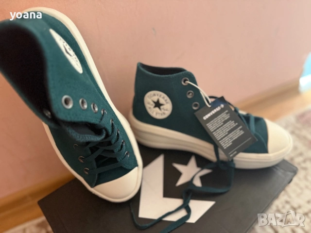 Converse Chuck Taylor All Star Move High – тъмнозелени, снимка 3 - Маратонки - 53673545