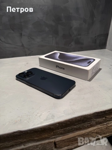 КАТО НОВ Iphone 15 Pro Blue Titanium, 88% батерия, снимка 4 - Apple iPhone - 53359156