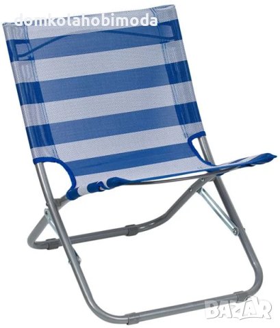 Плажен градински сгъваем стол, 49x43x61 см, до 110 кг 