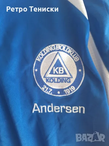 Тениска Kolding Boldklub — Домакински Macron — Мъже размер L Синьо, снимка 4 - Тениски - 56319267