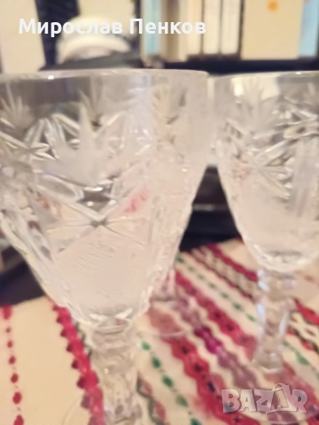 Кристални чаши, снимка 3 - Чаши - 52207870