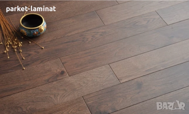 Тъмен Орех естествен паркет – омаслен, снимка 4 - Естествен паркет - 52133446