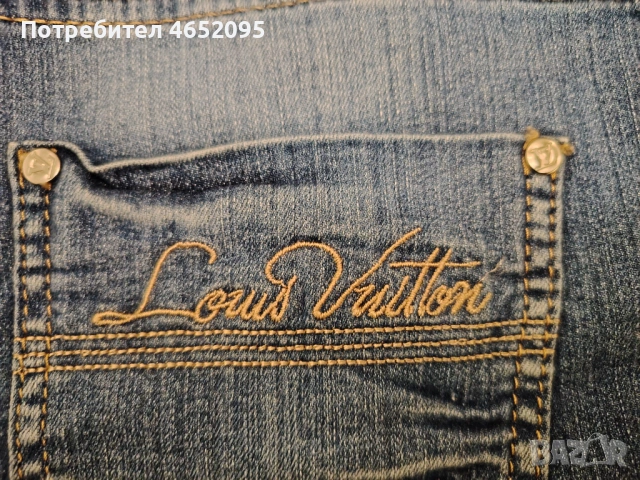 Нови Къси Дамски дънки 3/4-ти Louis vuitton, снимка 4 - Дънки - 53558057