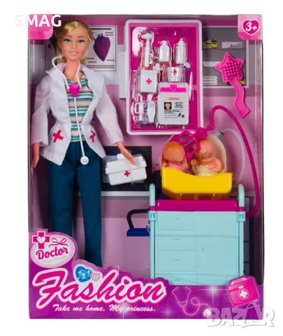 Играчка кукла педиатър с 2 бебета S_1200657, снимка 2 - Кукли - 48247372