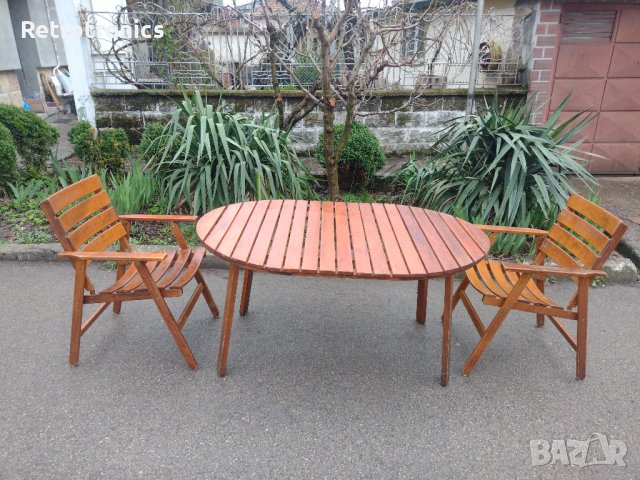 Сгъваема градинска маса и столове, снимка 2 - Градински мебели, декорация  - 40116743