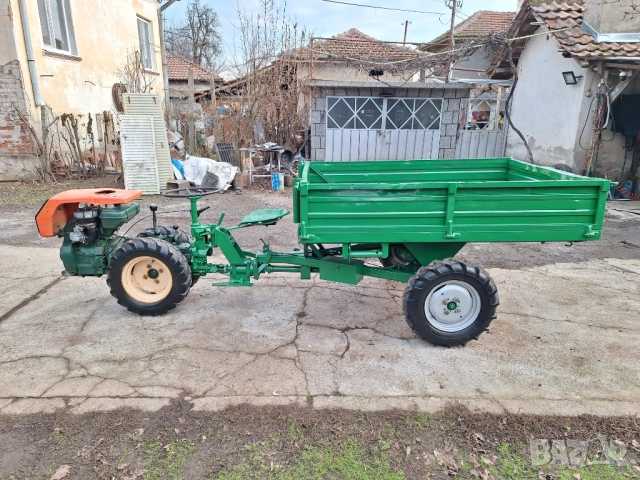 Мотоблок 4х4 с дифер.ремарке 13к.с. Lombardini, снимка 9 - Селскостопанска техника - 52638702