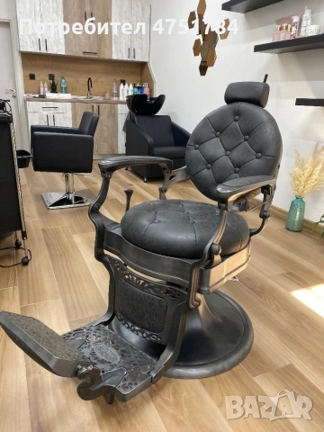 Бръснарски стол, снимка 4 - Бръснарски столове - 53668284