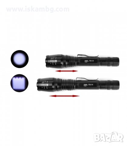 АКУМУЛАТОРЕН ФЕНЕР С ДИОД Т-6 - код T6-0478, снимка 5 - Други стоки за дома - 34079463