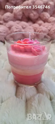 красиви свещници от керамичен гипс и свещи от соев восък. , снимка 15 - Декорация за дома - 49324860