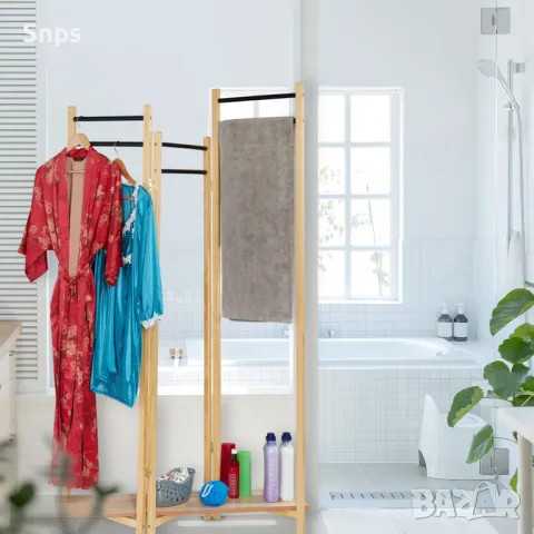 Стойка за дрехи с 6 релси 180x100x32 cm 15 kg, снимка 3 - Закачалки - 48513854