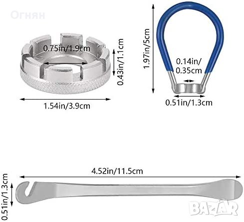 Ключ за спици за велосипеди Лостове за метални гуми за велосипеди , снимка 3 - Аксесоари за велосипеди - 38776093