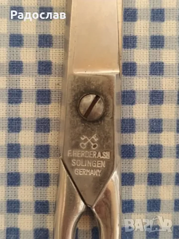 стара ножица Solingen  E. Herder, снимка 5 - Други инструменти - 49938795