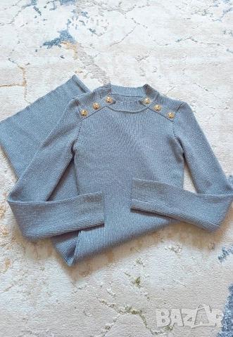 Сребриста рокля с бляскави частици, снимка 14 - Рокли - 52904609