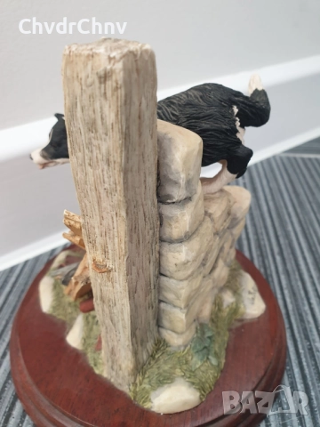 James Herriot статуетка резин 15см/шотландска фигура-композиция/куче на ограда, снимка 4 - Статуетки - 52973604