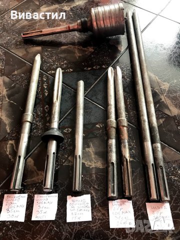 Широки длета 80мм и секачи SDS Max и Plus за къртене на мазилки и плочки, снимка 6 - Други инструменти - 41146679