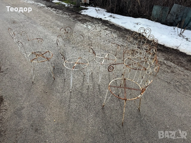 Винтидж столове за ремонт 5 броя, снимка 3 - Други - 53621989