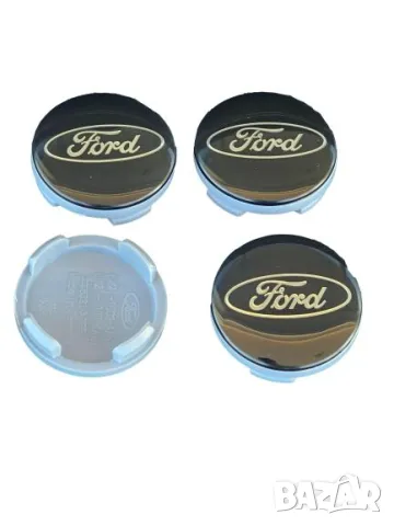 капачки за джанти Форд Ford 56mm черни комплект 4 броя, снимка 2 - Аксесоари и консумативи - 45421042
