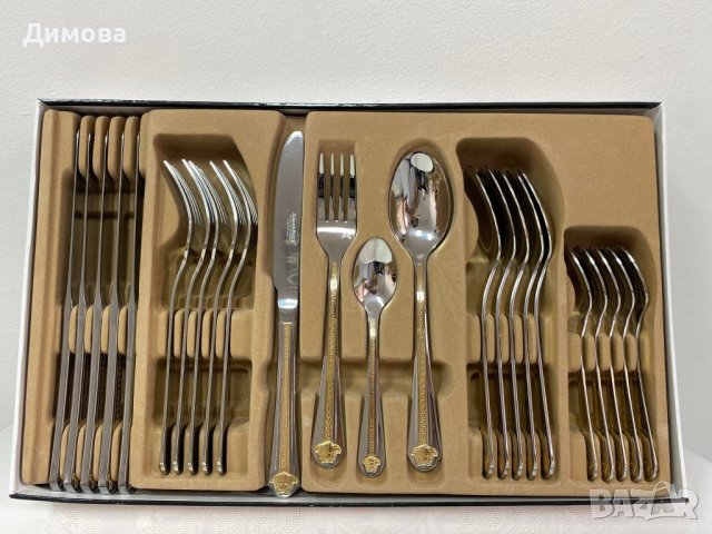 К-т прибори 24 части Версаче , снимка 3 - Прибори за хранене, готвене и сервиране - 30226405
