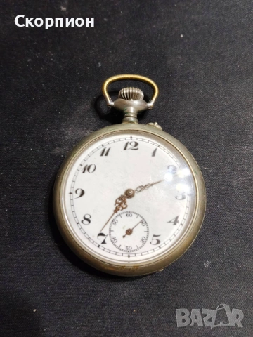 Швейцарски джобен часовник посребрени капаци - Argentan -  Цилиндър - РЯДЪК, снимка 13 - Джобни - 49814879