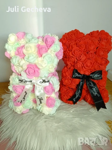 Ръчно изработени мечета от рози!, снимка 17 - Декорация за дома - 50606054