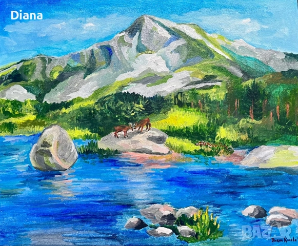 Оригинална картина - планински пейзаж