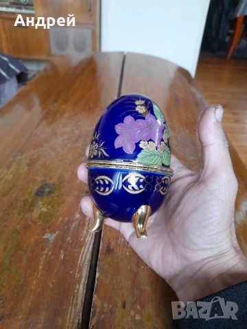 Стара кутия за бижута,яйце на Фаберже, снимка 3 - Други ценни предмети - 53499336