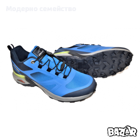 Мъжки маратонки в синьо  с връзки, снимка 1 - Маратонки - 44739727