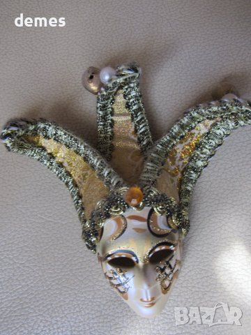 Декоративна маска-магнит от Венеция, Италия, снимка 1