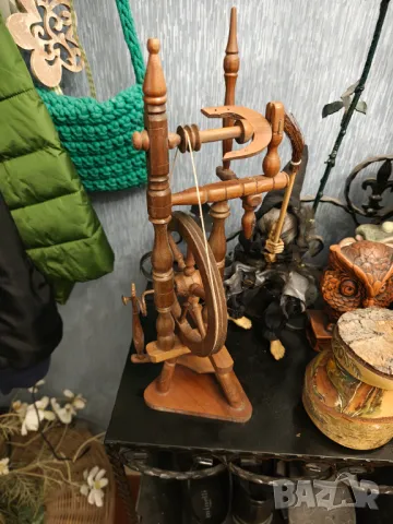 Дървено ръчно изработено вретено , снимка 3 - Декорация за дома - 48057450