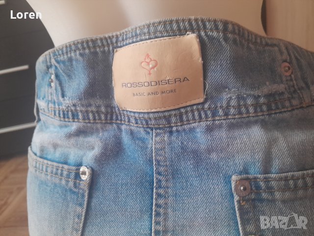 💙🌸Rossodisera🌸💙Италианска бутикова дънкова мини поличка уникат много интересен модел, снимка 6 - Поли - 42074983