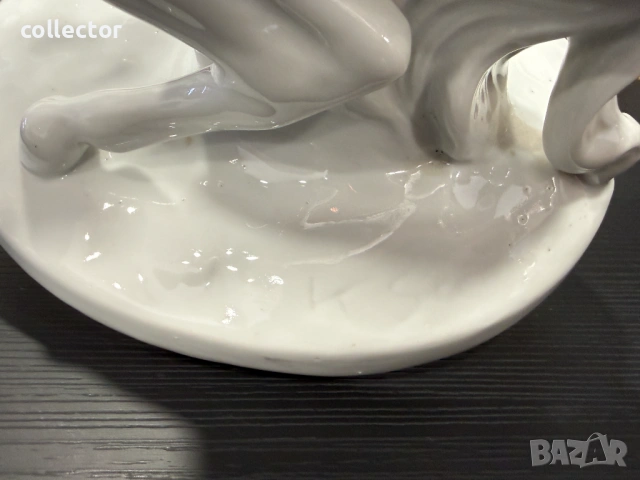 Порцеланова фигура на кон - Wallendorf. №7924, снимка 8 - Антикварни и старинни предмети - 53731508