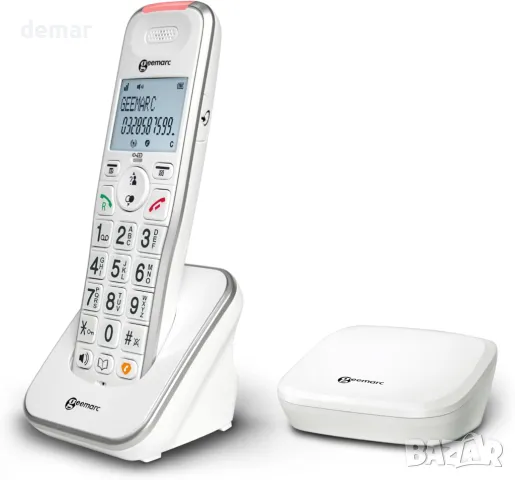 Geemarc Liberty 200 - домашен телефон с изключително малка DECT база, снимка 2 - Стационарни телефони и факсове - 47450757