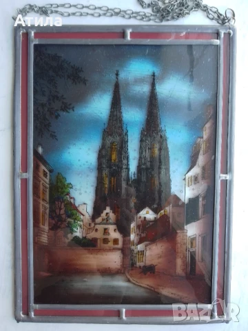 витраж пано картина 34/25 см, снимка 7 - Картини - 50549341