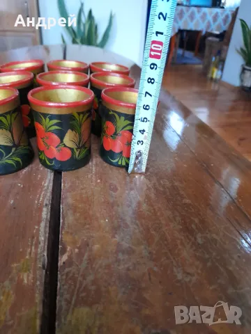 Стара дървена чаша,чаши,хохлома #7, снимка 3 - Други ценни предмети - 48452692