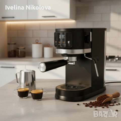 Еспресо машина Oliver Voltz OV51171O, 1575 W, 20 бара, Крема диск, LED дисплей, снимка 4 - Кафемашини - 53646709