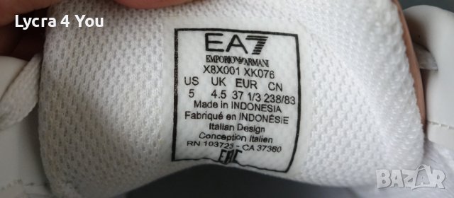 дамски сникърси EA7 White & Iridescent Rose Gold оригинални, снимка 5 - Маратонки - 42451445