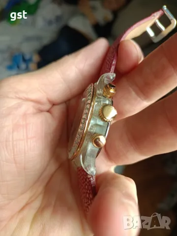 Уникален Рядък Оригинал Италиански Часовник Хронограф Vip Time Italy Diamonds Stingray , снимка 6 - Луксозни - 49760936