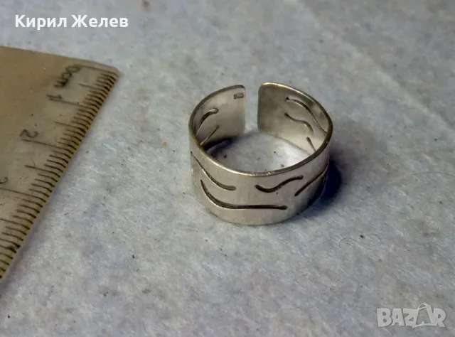 КРАСИВ АЖУРЕН РЕГУЛИРУЕМ СРЕБЪРЕН АРТ ПРЪСТЕН СРЕБРО 925 МАЙСТОРСКА ФИНА ИЗРАБОТКА 19452, снимка 2 - Пръстени - 49757710