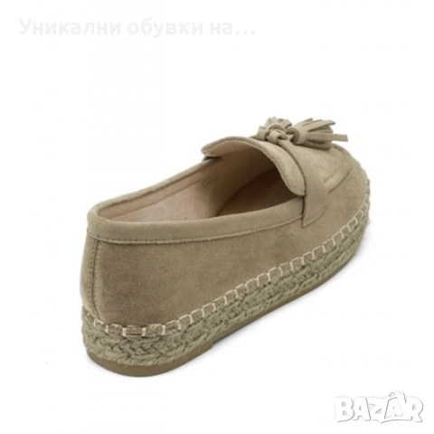 Равни еспадрии цвят маслина- Renie Green 11691, снимка 4 - Дамски ежедневни обувки - 53534424