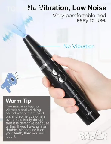 Комплект за почистване на зъби премахване на зъбен камък Ултразвуков комплект, снимка 6 - Тримери - 49057958