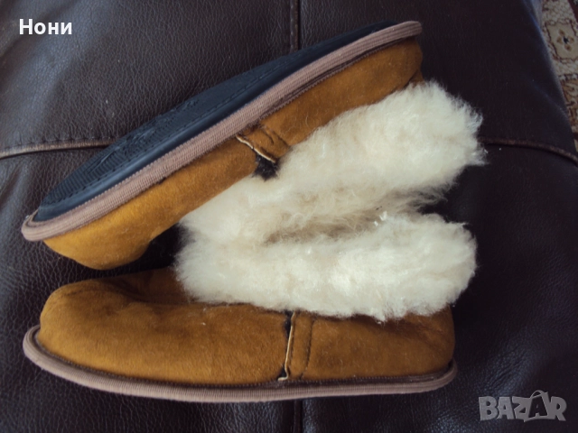 Детски пантофки от естествена кожа номер 32/33, снимка 3 - Детски сандали и чехли - 51779313