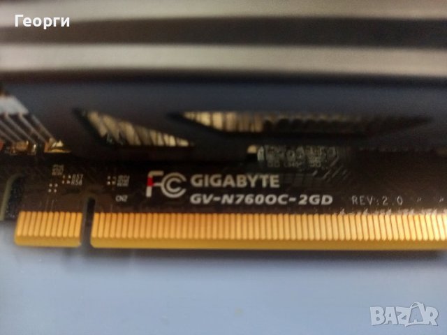 Видео карта GIGABYTE GTX 760 OC 2GB GDDR5, снимка 3 - Видеокарти - 40368982