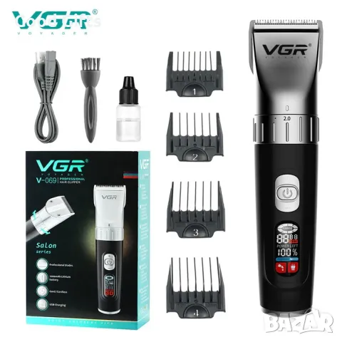 Професионална машинка за подстригване VGR V-069 – Прецизност и интелигентен контрол